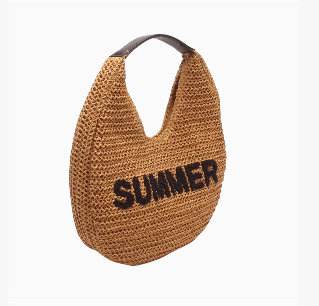 Sac porté poignet et épaule effet paille SUMMER BESTINI