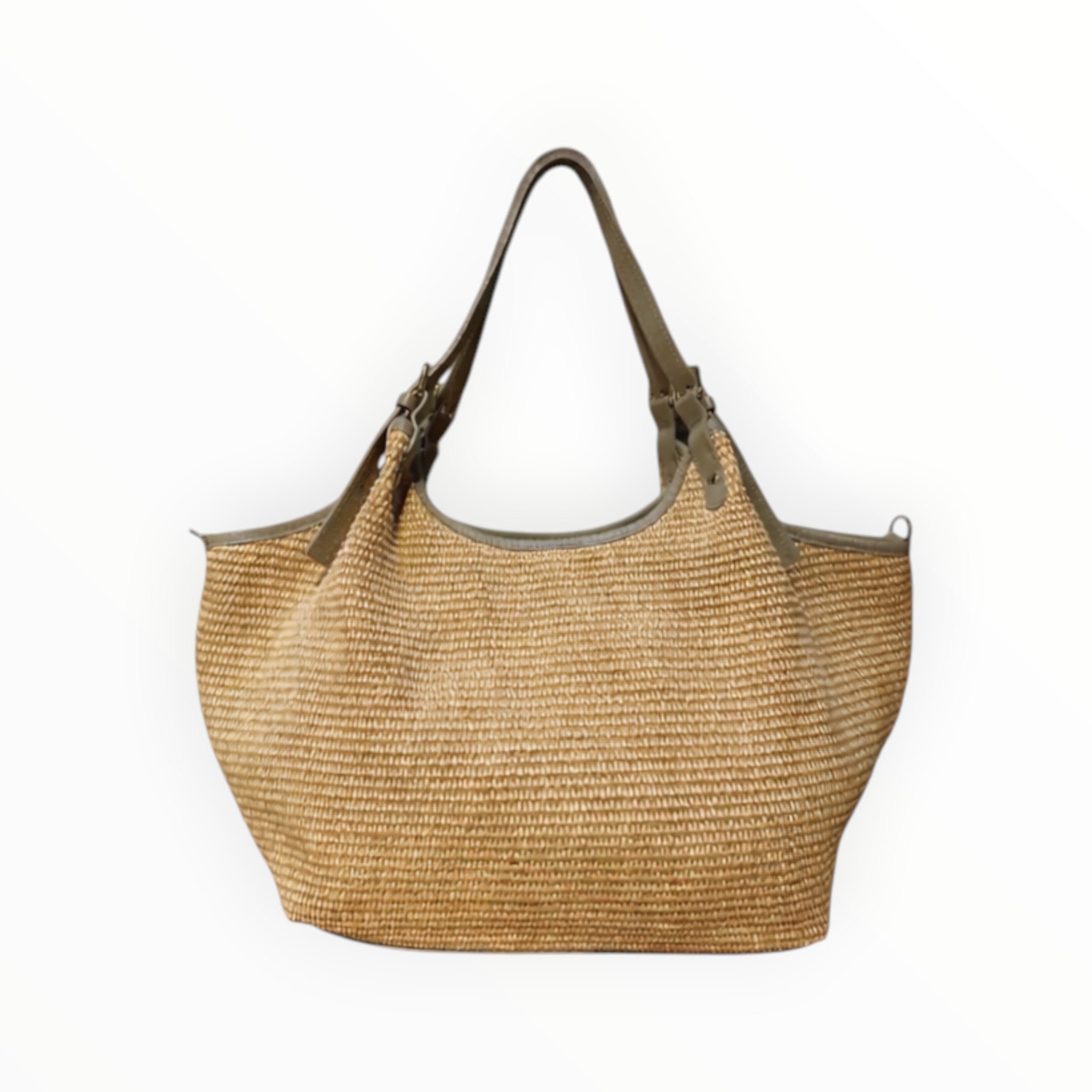Sac à main raphia et cuir OLGA LOUISA LEE - Sacs - LOUISA LEE