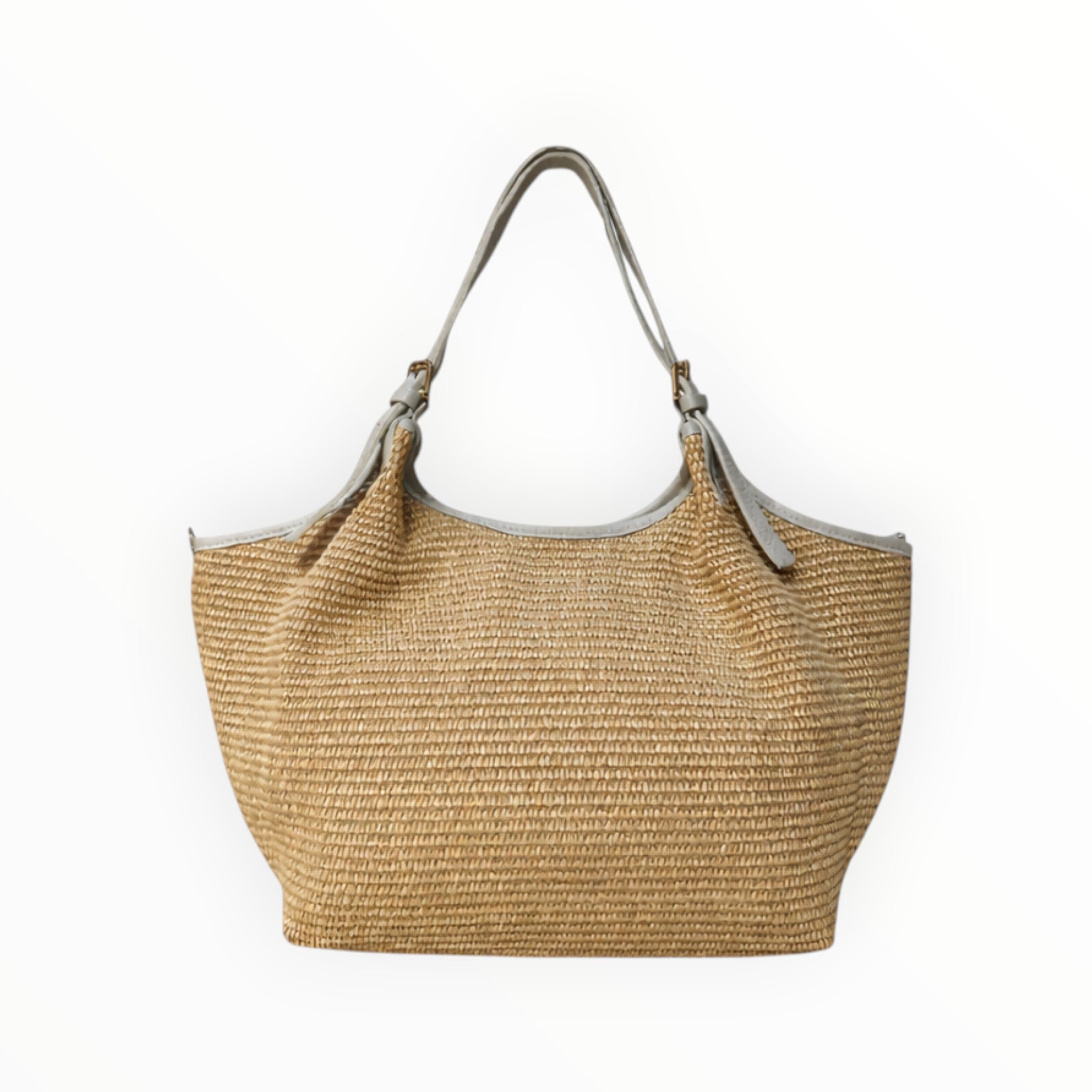 Sac à main raphia et cuir OLGA LOUISA LEE - Sacs - LOUISA LEE