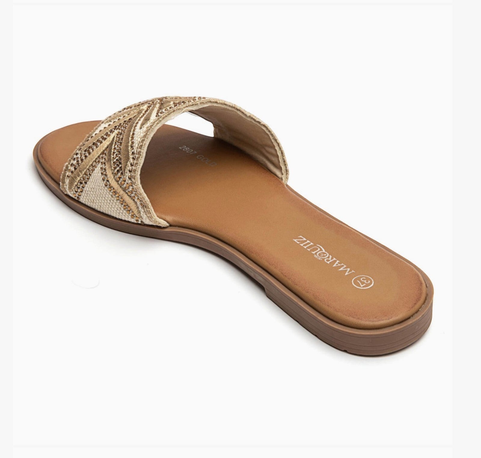 Sandales Plates à Bride Brillante IDEALSHOES