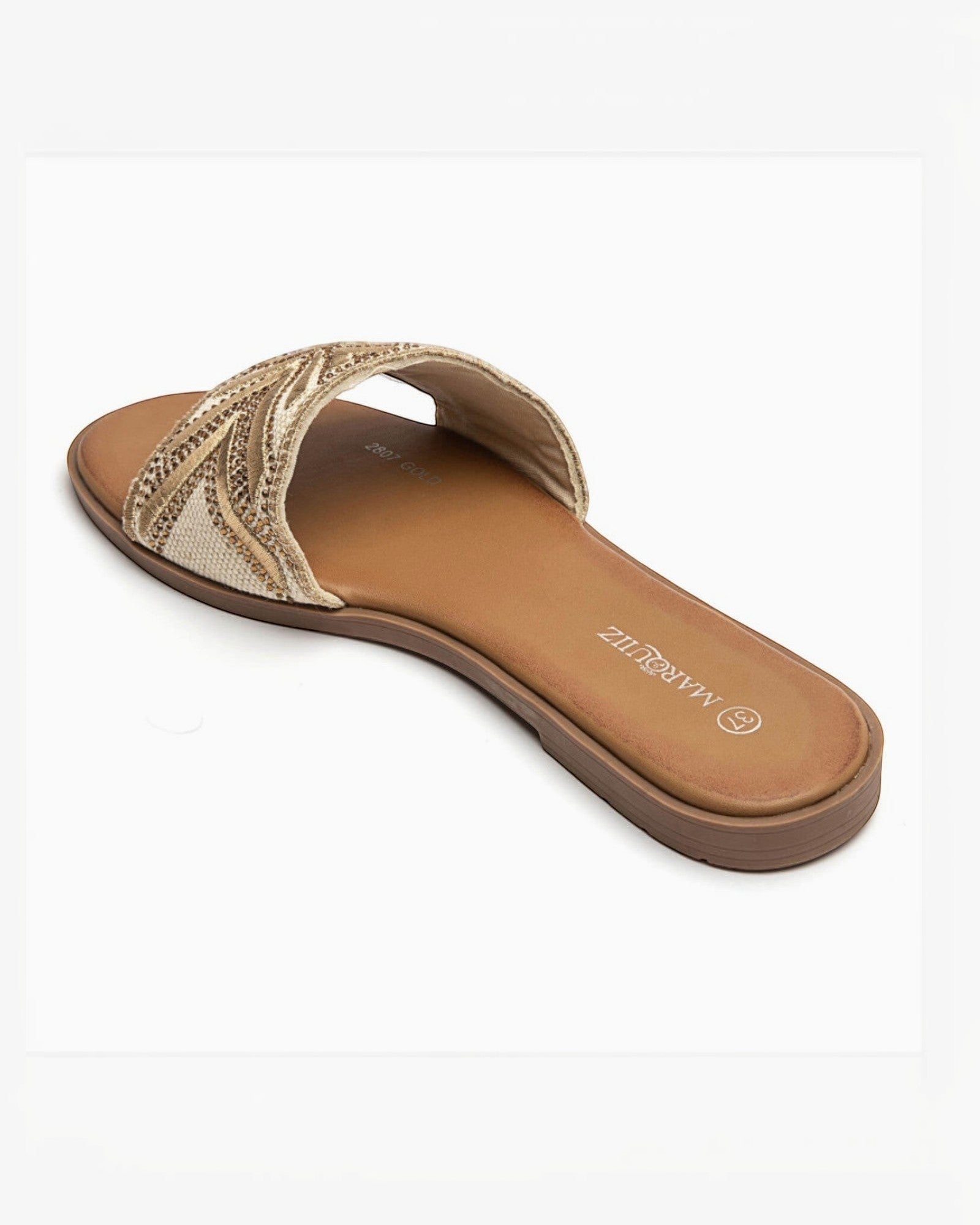 Sandales Plates à Bride Brillante IDEALSHOES