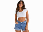 Short Denim Taille Haute Stretch Femme NINA CARTER