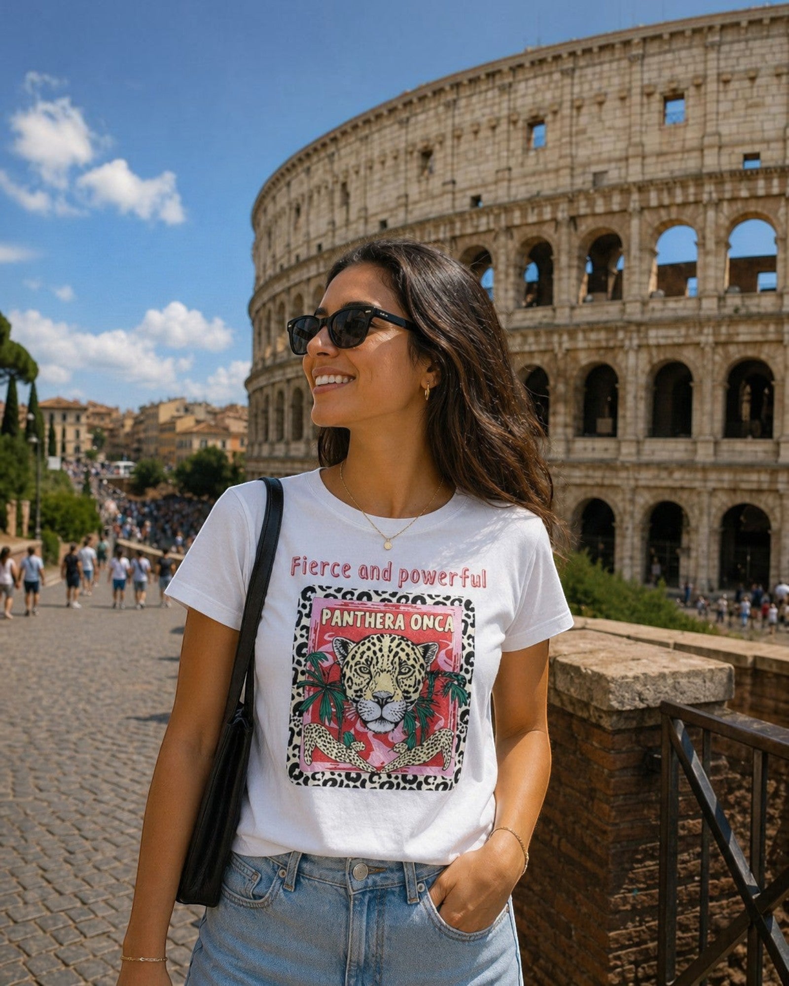 T-SHIRT FIERCE AND POWERFUL LÉOPARD ATTRAIT PARIS