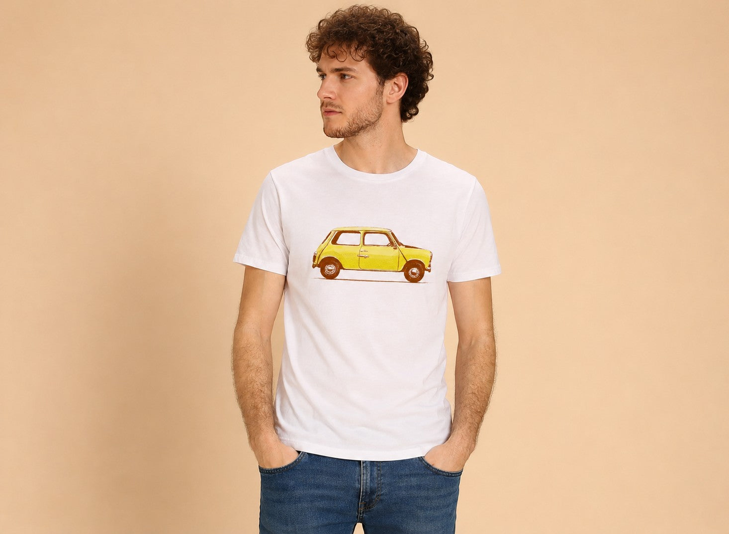 T-shirt Blanc Homme Mini WOOOP