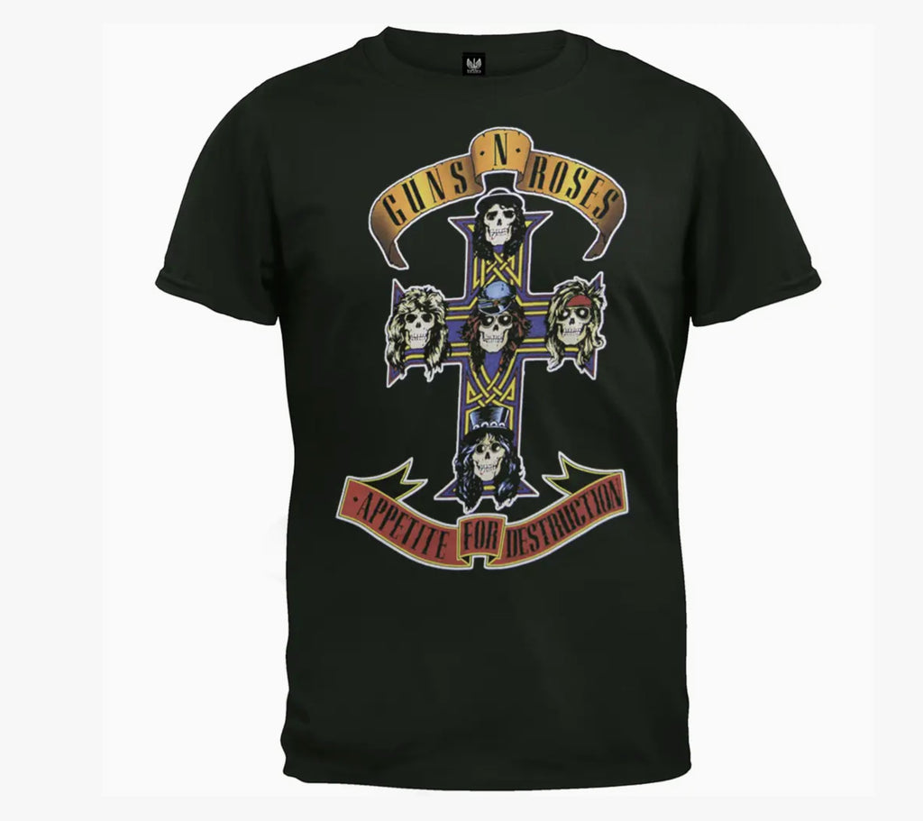 T-shirt Guns N' Roses - Croix & Bannière