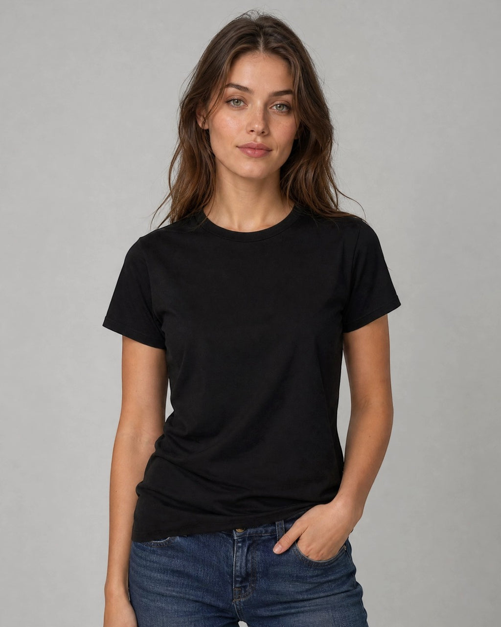 T-shirt Manche Courte Coton Col Rond VERA FASHION