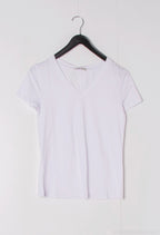 T-shirt Manche Courte Coton Col V VERA FASHION