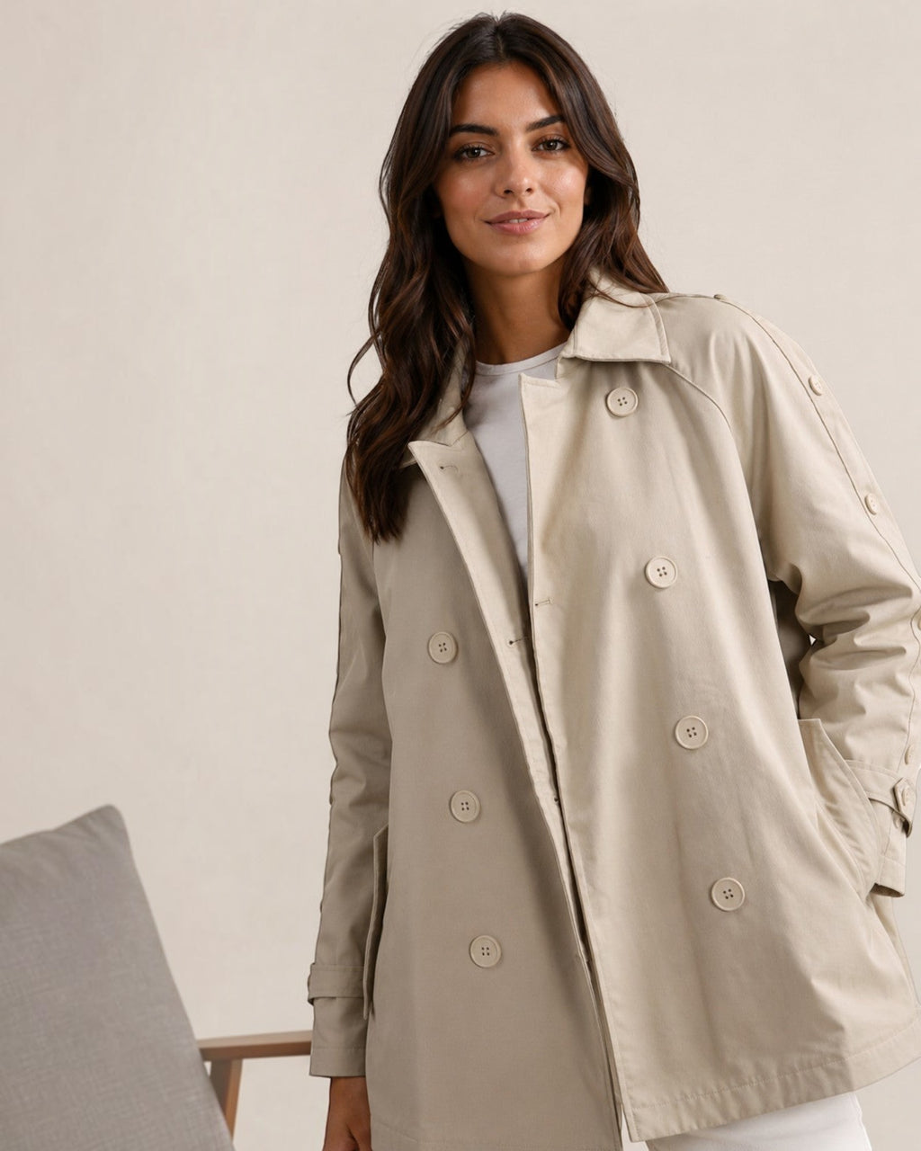 Trench-coat Mi-long ATTRAIT PARIS