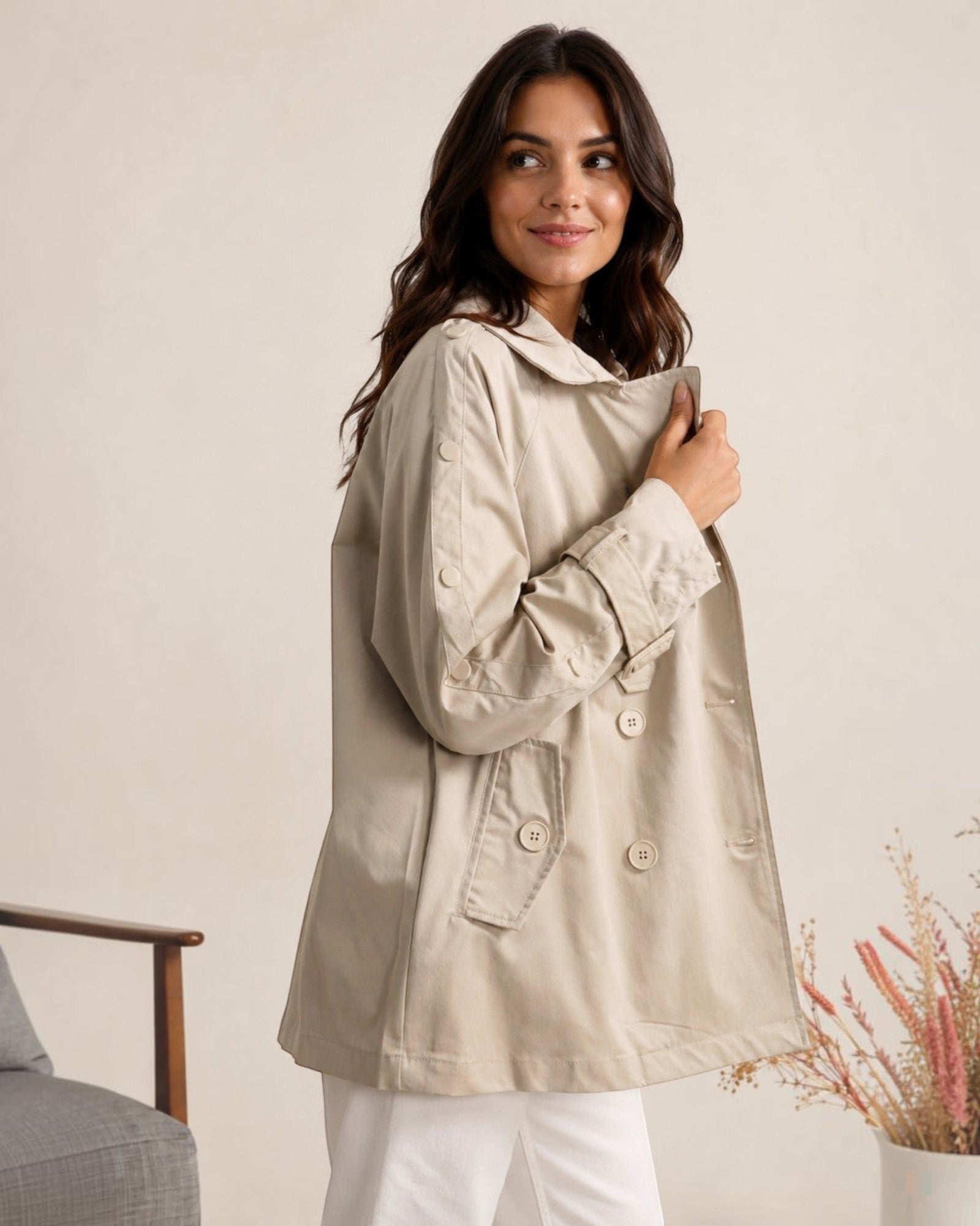 Trench-coat Mi-long ATTRAIT PARIS