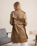 Trench coat mi-long double boutonnage avec ceinture ATTRAIT PARIS