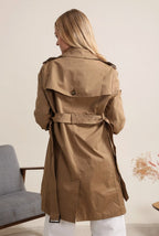 Trench coat mi-long double boutonnage avec ceinture ATTRAIT PARIS