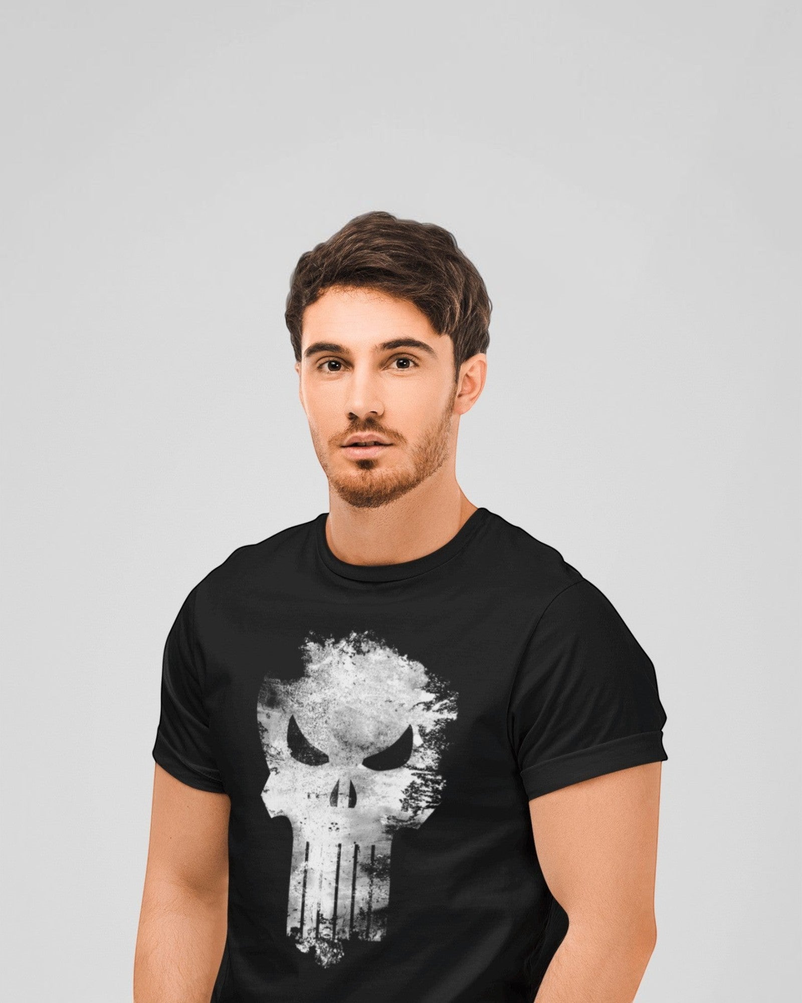 T-shirt Marvel The Punisher - Distress Skull - T-shirt homme - COTTON DIVISION