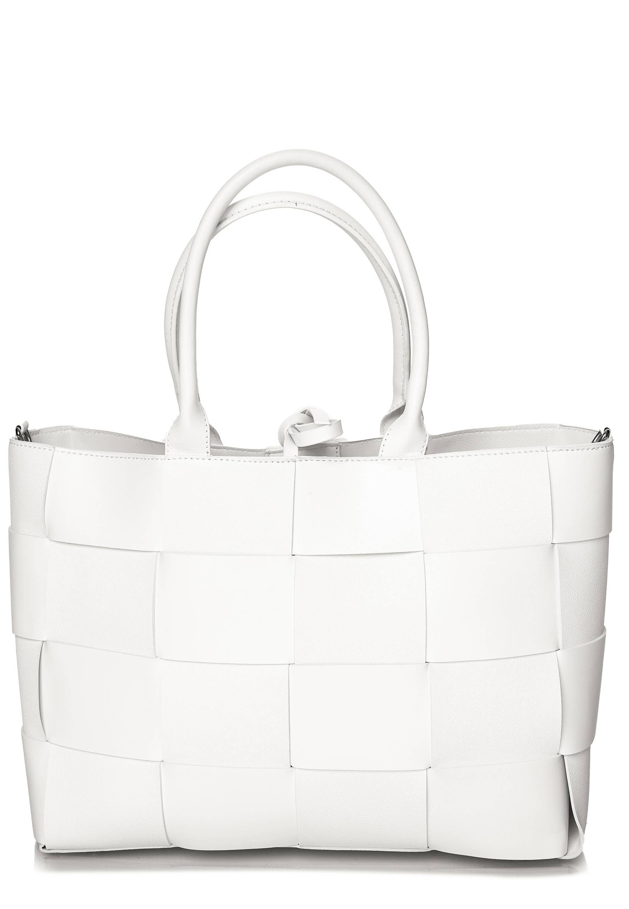 Sac Miraloma HJS - Sac Tressé Blanc avec Mini-Pochette
