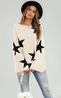 Pull crème oversize à manches larges  FS collection