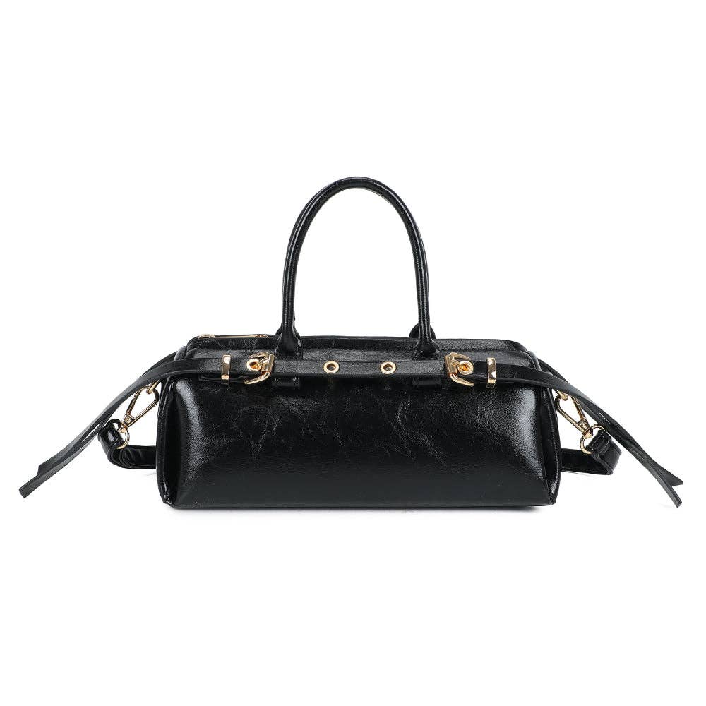 Sac à Main Maïa Verni Noir -Gallantry Petit Sac Structuré