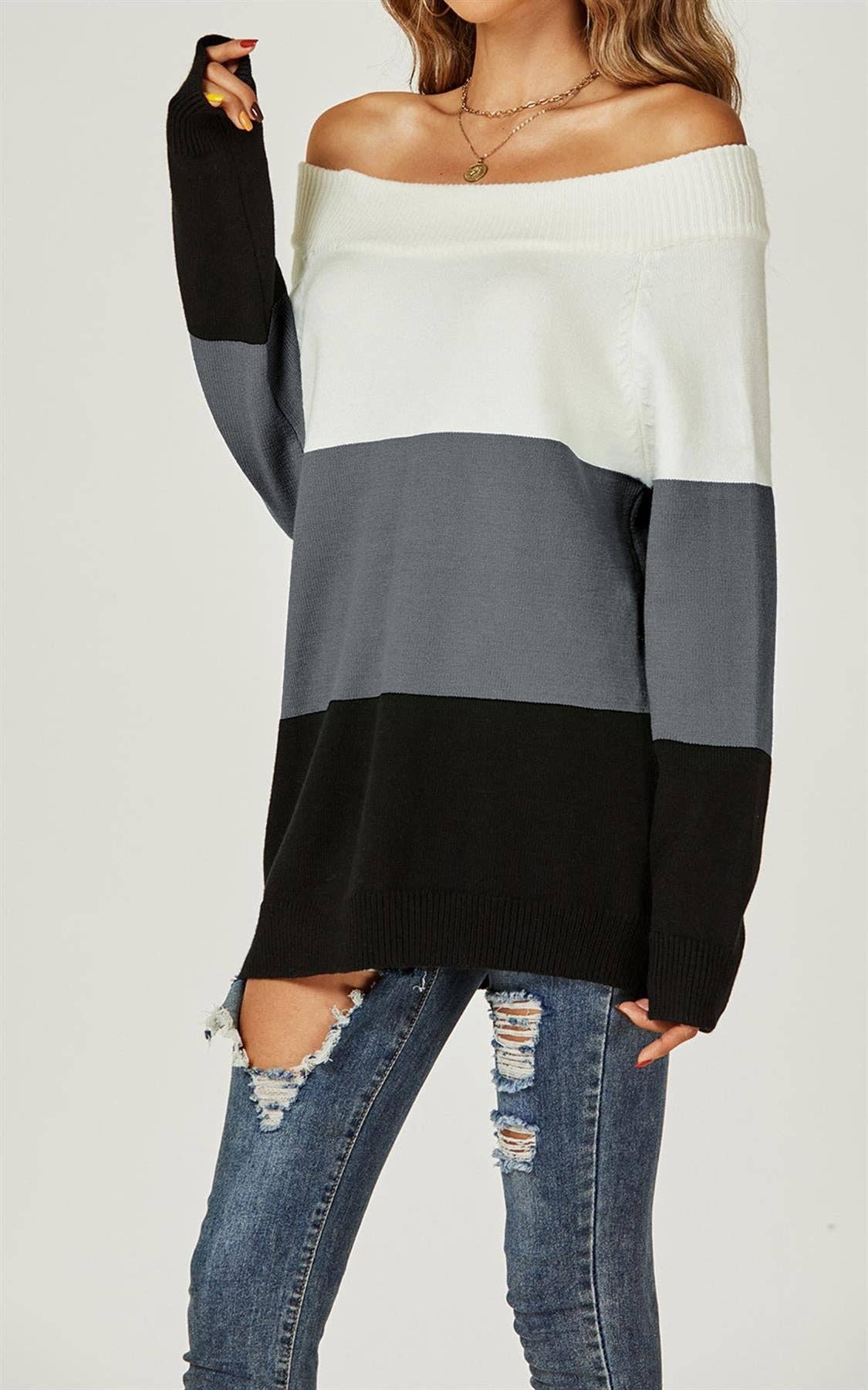 Pull à Épaules Dénudées  FS collection