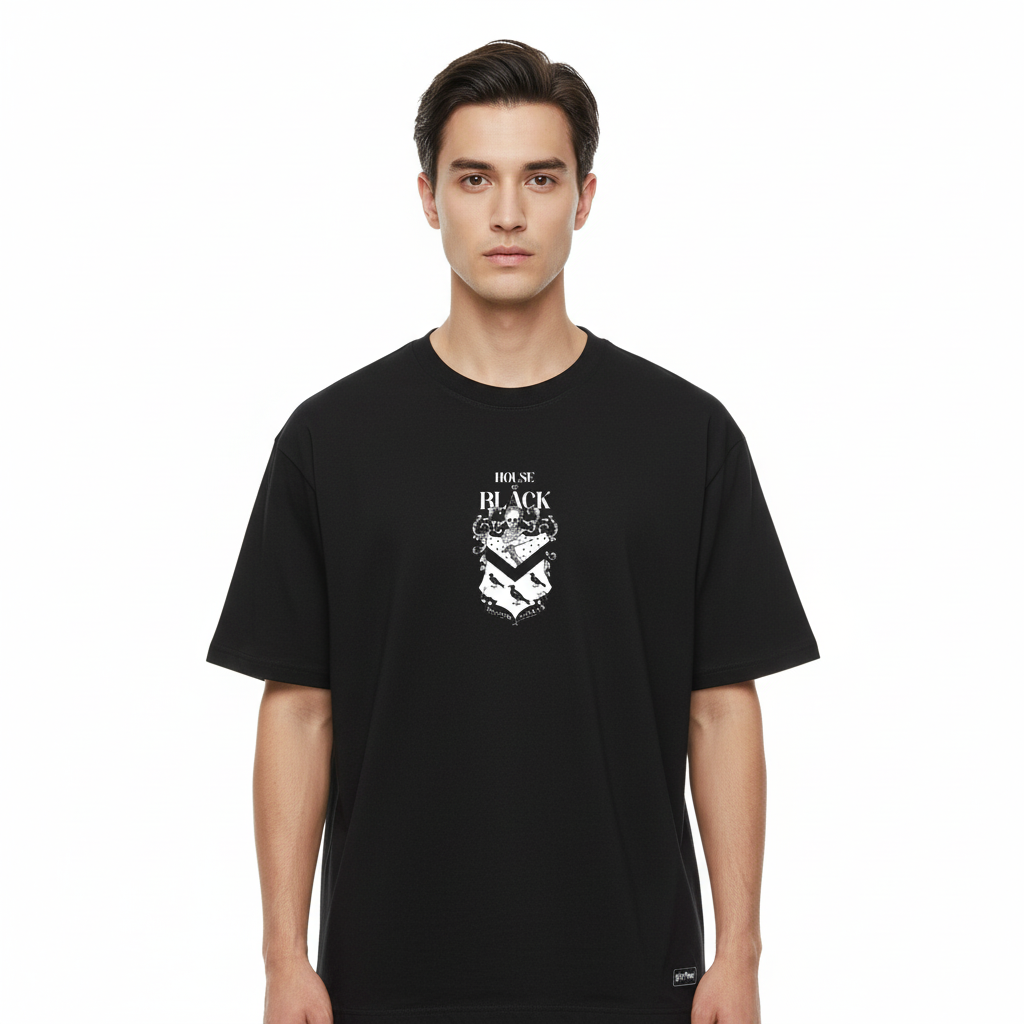 T-shirt Harry Potter Officiel - Maison Black - T-shirt homme - COTTON DIVISION