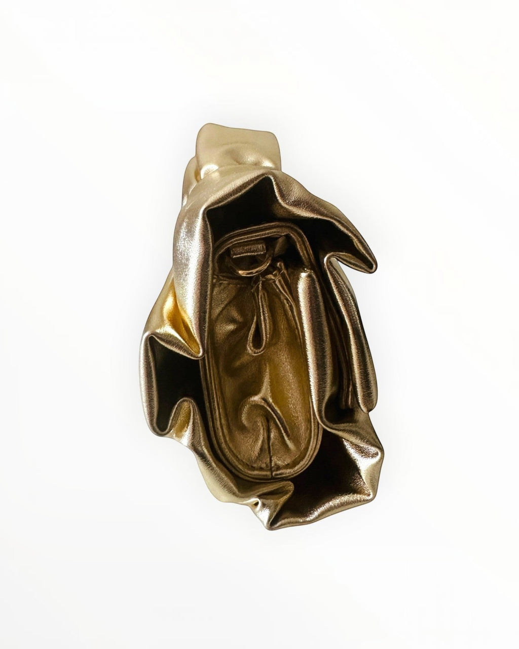 Sac à main femme or avec nœud décoratif