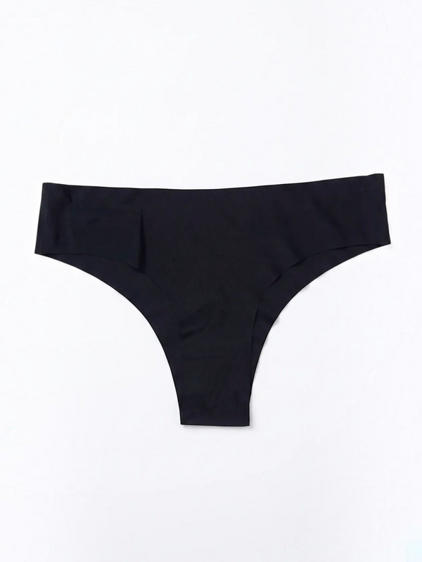BROCK BELLE COM'ELLE black seamless invisible panty made of polyamide and elastane for a second-skin fit