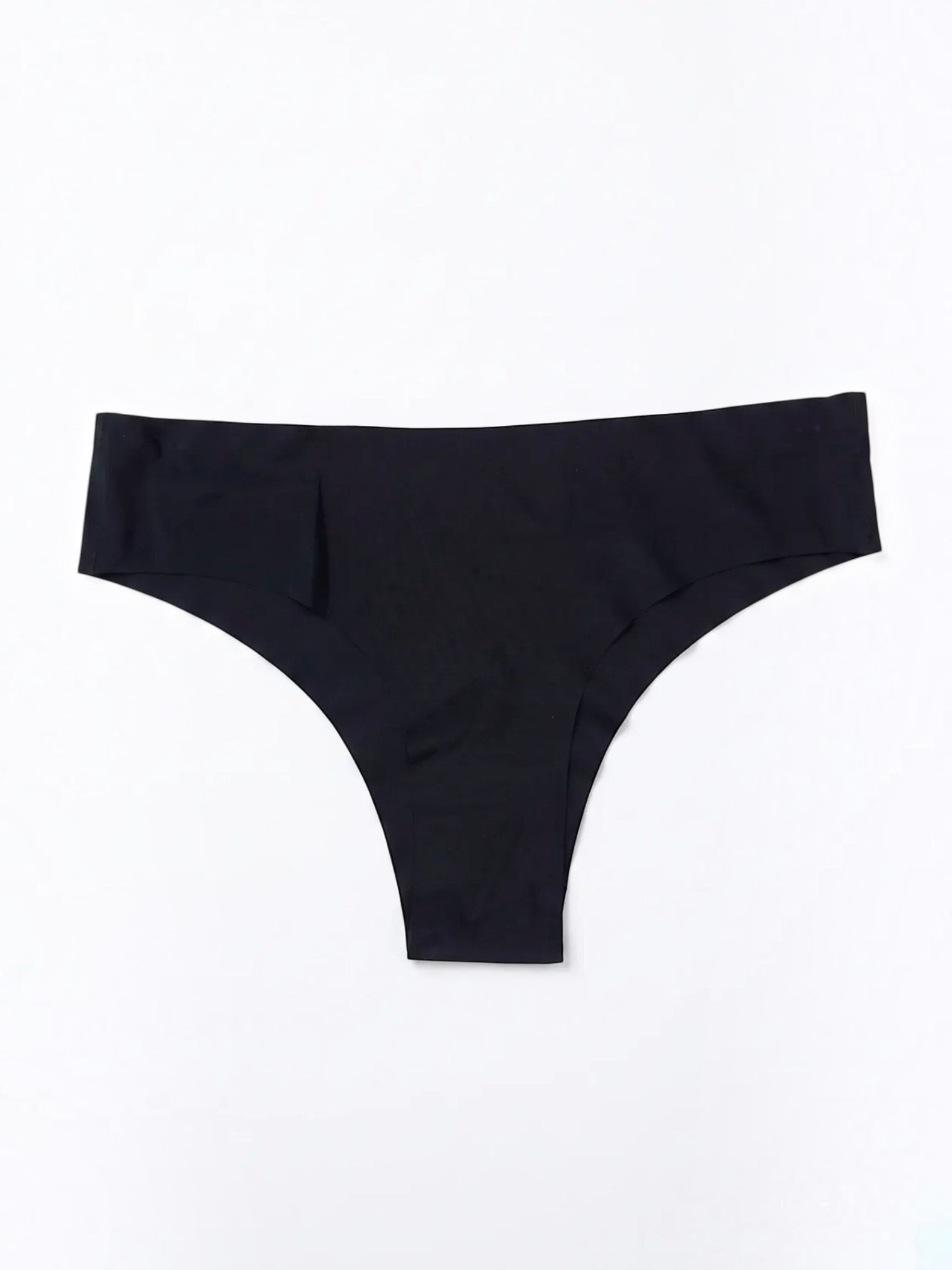 BROCK BELLE COM'ELLE black seamless invisible panty made of polyamide and elastane for a second-skin fit