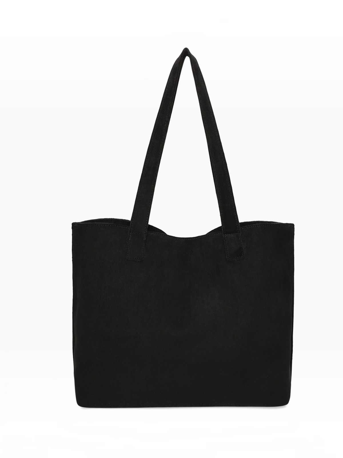 Cabas noir BROCK INES DELAURE en similicuir avec détails cloutés et fermeture zippée, format A4 spacieux