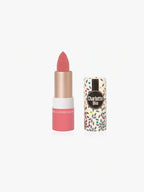 BROCK Charlotte Bio glossy lipstick in Bois de Rose shade with a patterned cap and natural moisturizing formula