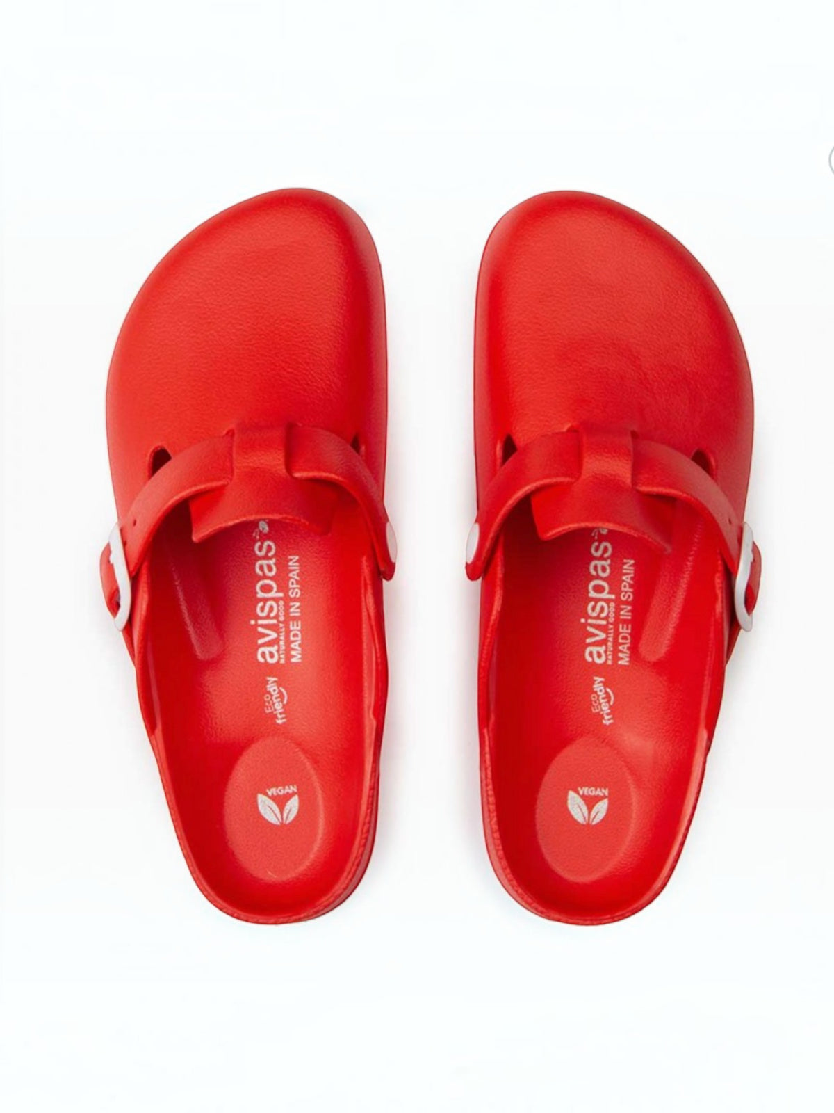 BROCK Desalia red lightweight EVA clogs with an ergonomic, antibacterial design made in Spain.