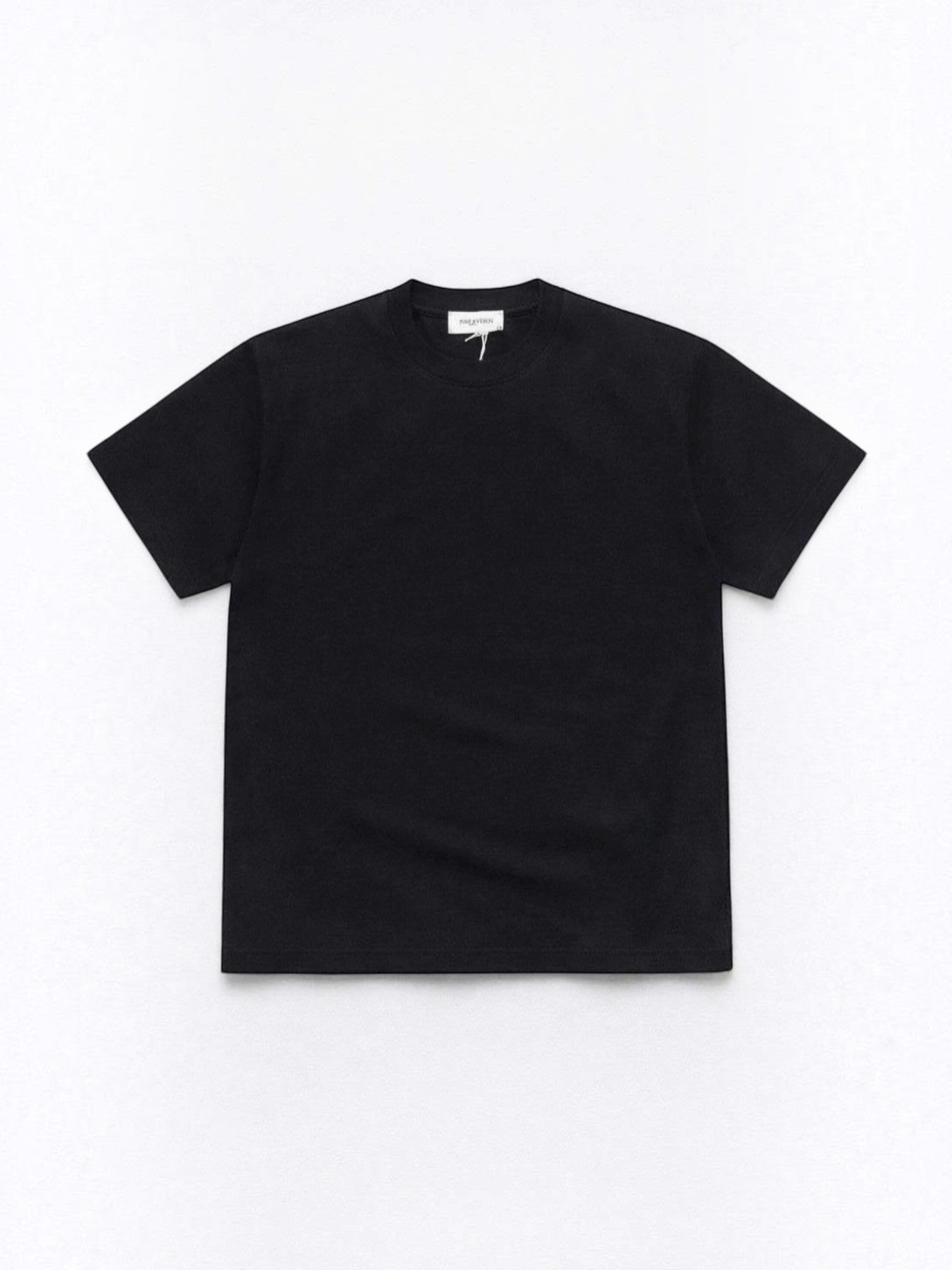 BROCK FIVE EVER black premium cotton short sleeve t-shirt with a classic round neck and minimalist design