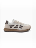 BROCK JOIA women's lifestyle running sneakers in beige and brown with contrasting panels and a lightweight sole