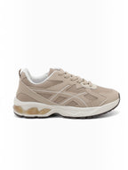 BROCK JOIA women's beige running sneakers with mesh and synthetic suede panels and a thick cushioned sole