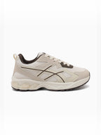 BROCK JOIA women's running style sneakers in beige mesh and synthetic suede with a thick cushioned sole
