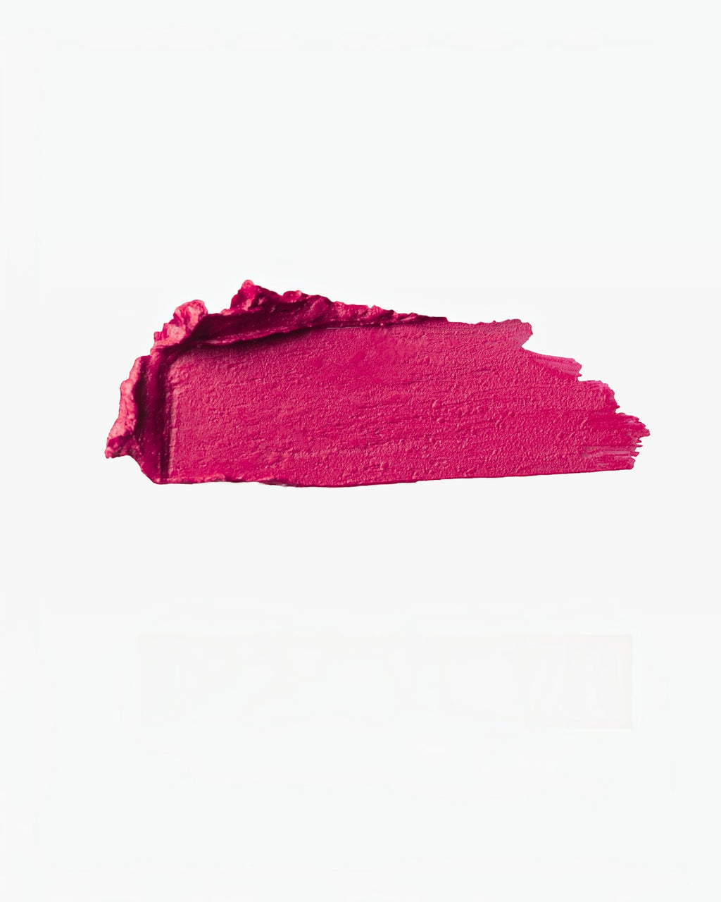 BROCK matte lipstick swatch in a vibrant deep pink shade with a smooth, creamy texture.