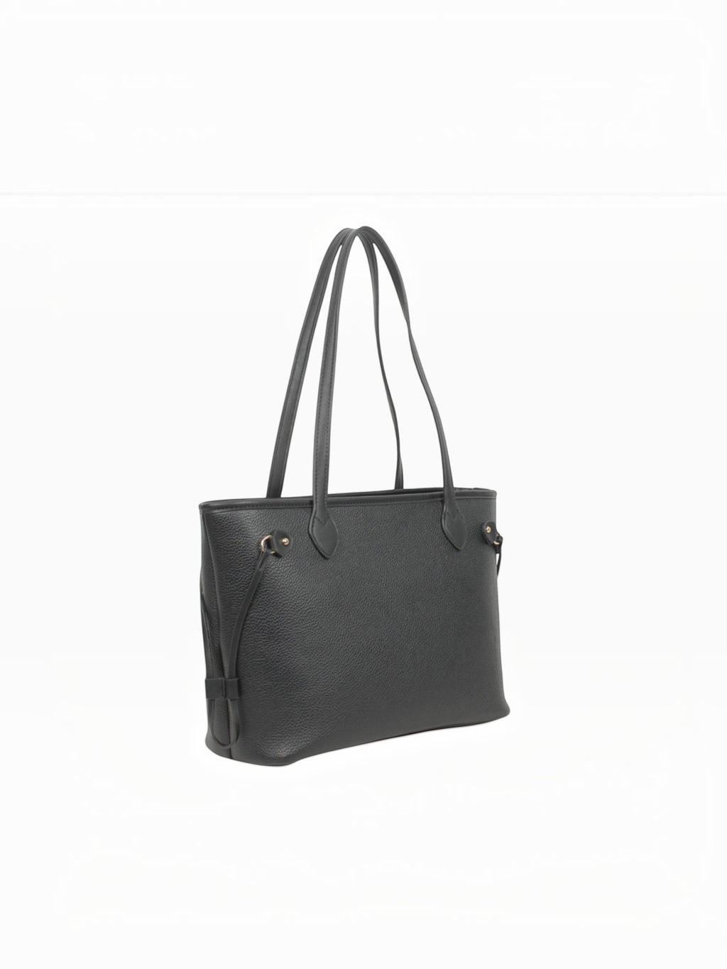 BROCK MIA LAROUGE black leather university shoulder bag with adjustable straps and multiple compartments