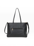 BROCK MIA LAROUGE black pebbled leather university shoulder bag with gold zipper and adjustable strap