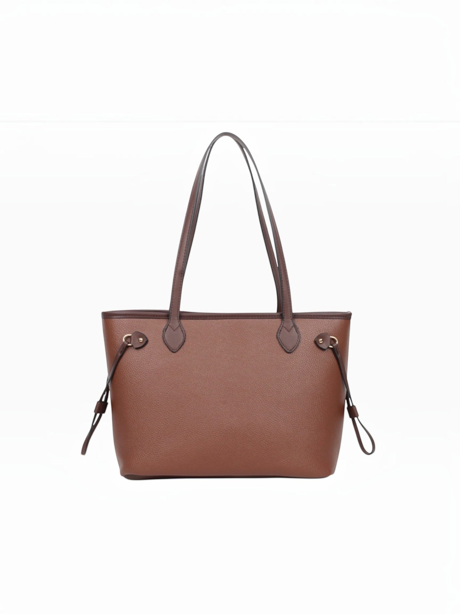 BROCK MIA LAROUGE brown leather university shoulder bag with adjustable straps and multiple compartments