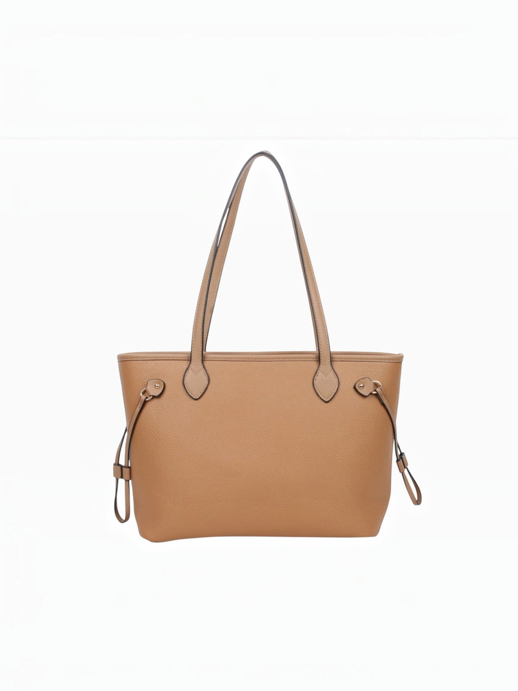 BROCK MIA LAROUGE tan leather shoulder bag with adjustable straps and multiple compartments for daily use