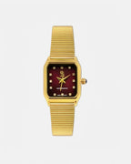 Montre Carrée à Bracelet en Maille Dorée - Montres - GG LUXE WATCH