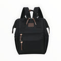 Sac à dos Métropole GALLANTRY noir en toile avec détails en cuir, idéal pour le travail ou les études.
