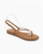 Sandale plate brides fines bijou central JOIA - Chaussures Femme - JOIA