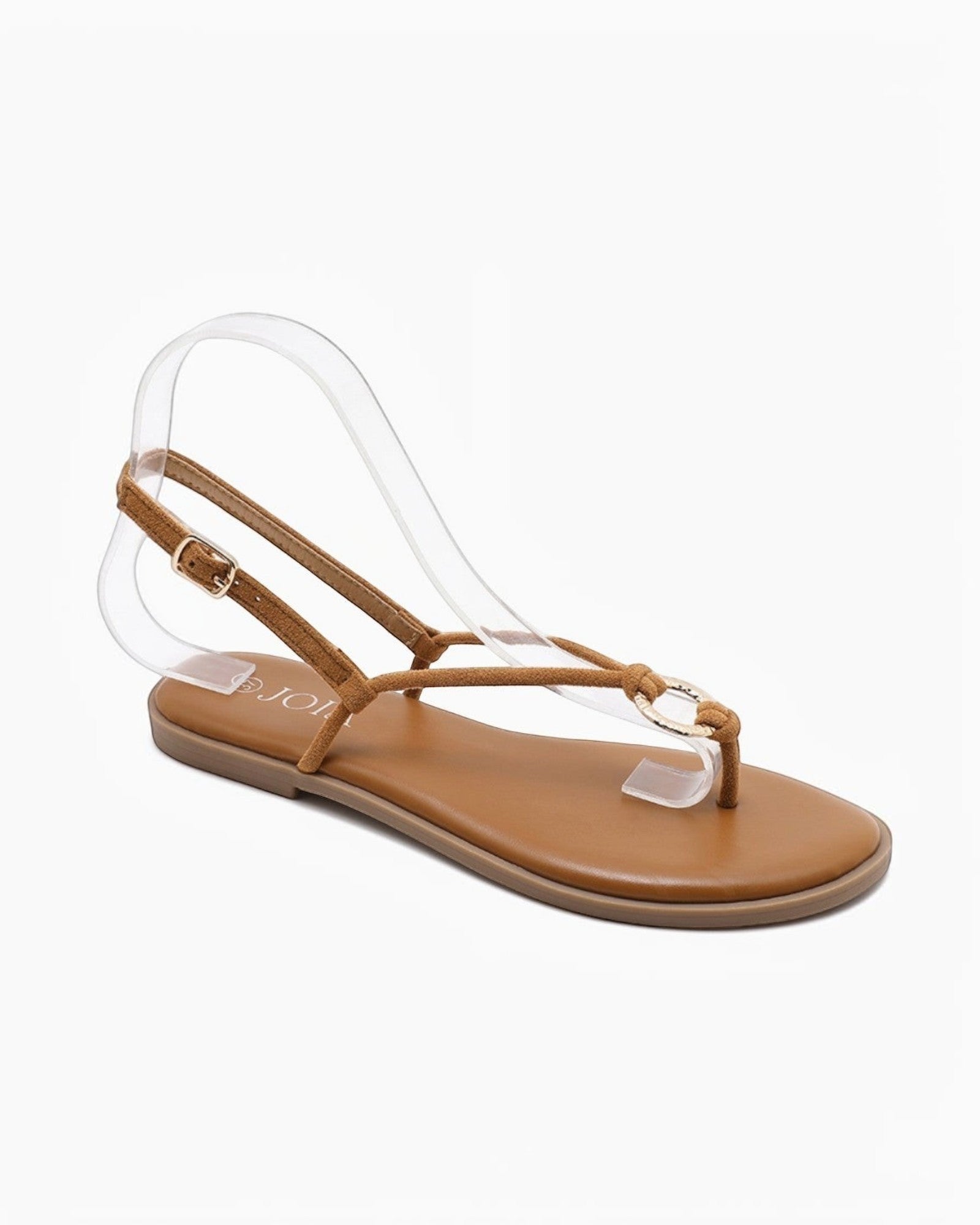 Sandale plate brides fines bijou central JOIA - Chaussures Femme - JOIA