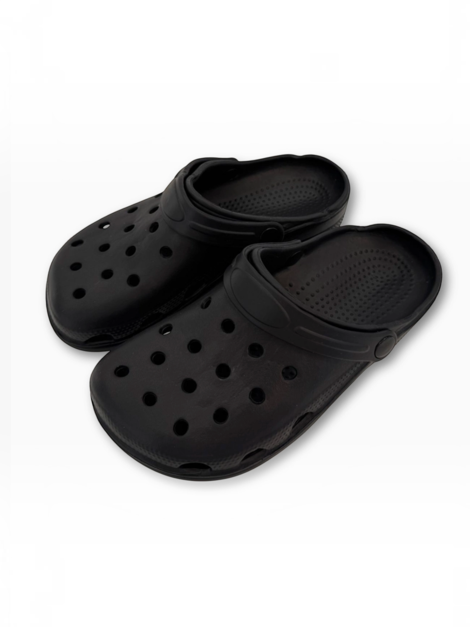 BROCK SUNSEA black EVA clogs with ventilation holes and a non-slip sole for comfortable summer wear.
