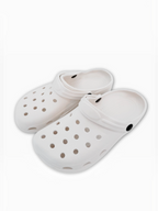 BROCK SUNSEA white EVA clogs with breathable perforations and a non-slip sole for summer comfort.