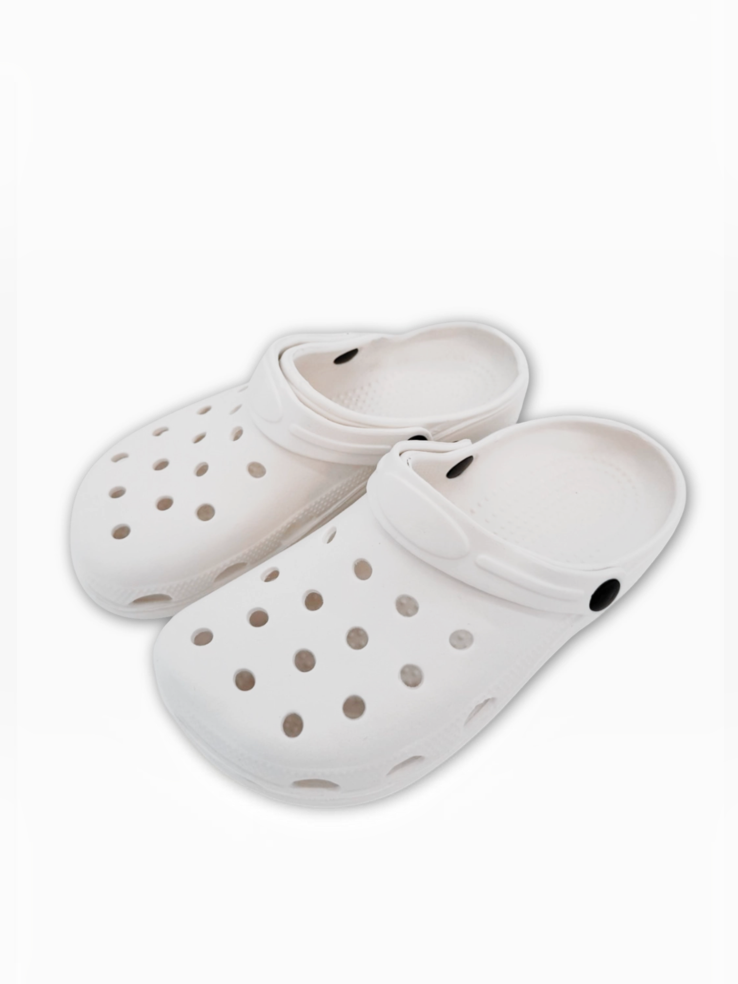 BROCK SUNSEA white EVA clogs with breathable perforations and a non-slip sole for summer comfort.