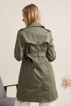 Trench coat mi-long double boutonnage avec ceinture ATTRAIT PARIS