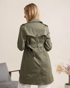 Trench coat mi-long double boutonnage avec ceinture ATTRAIT PARIS