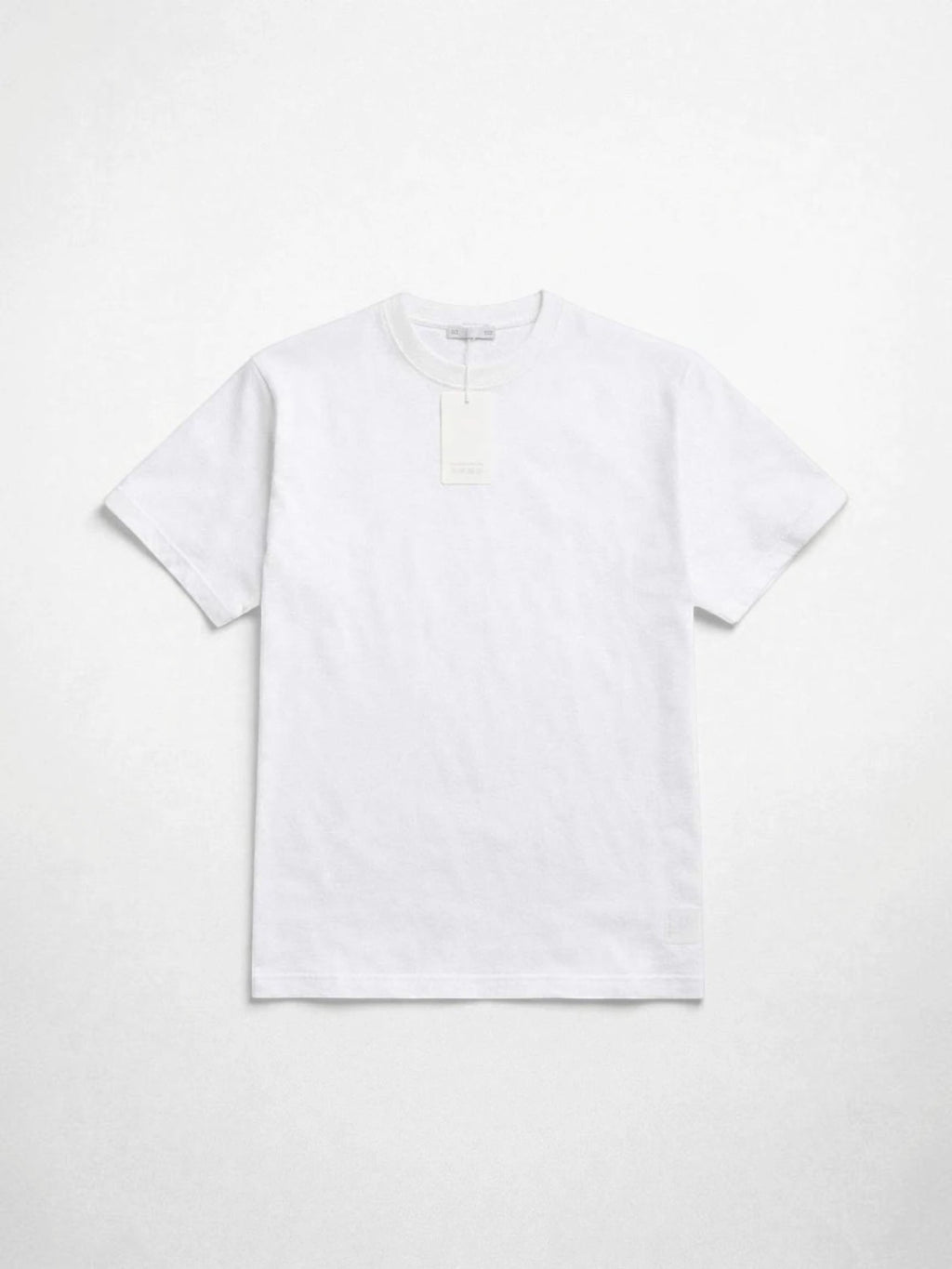 BROCK white premium cotton short sleeve t-shirt with a classic crew neck and minimalist design