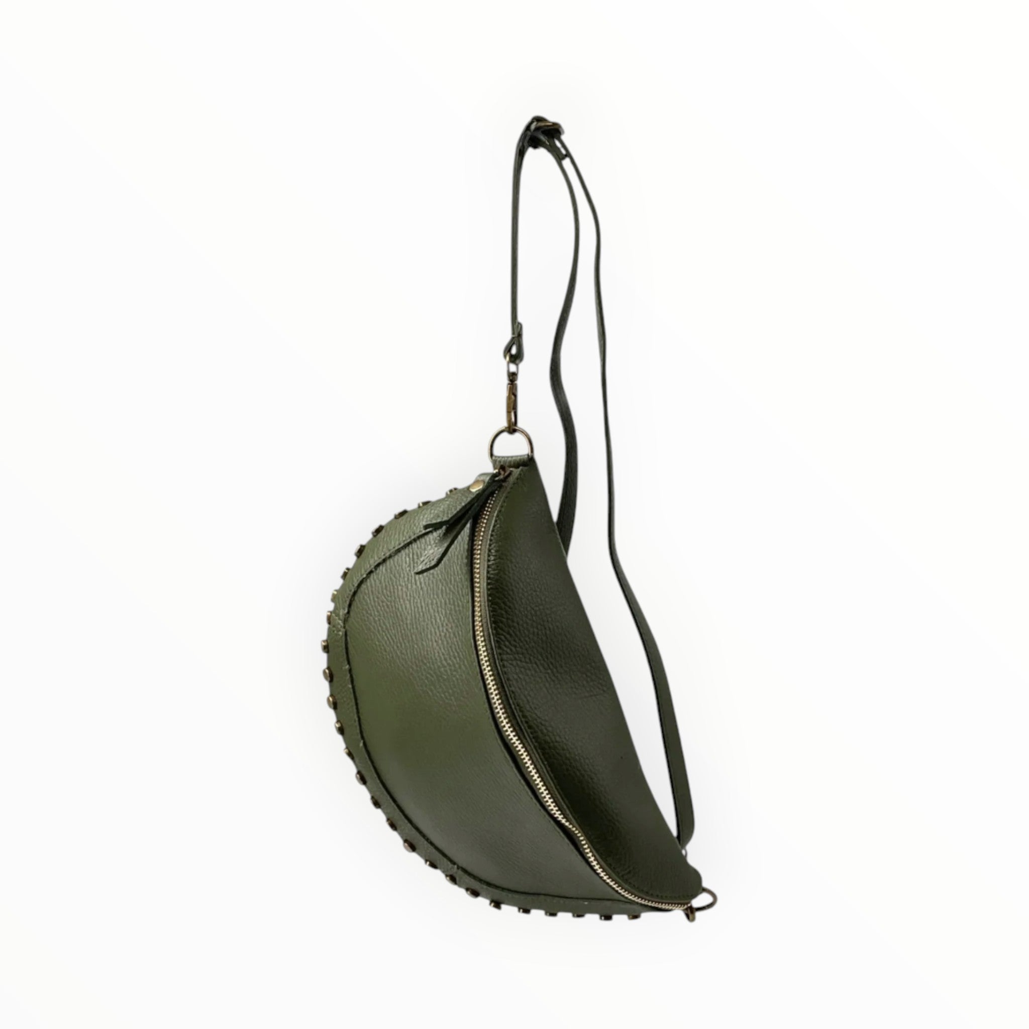 Sac Banane Cuir Grainé Clouté LOUISA LEE - Sacs - LOUISA LEE