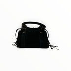 Sac Cuir Suédé Clouté Franges Capucine S LOUISA LEE - Sacs - LOUISA LEE