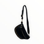 Sac Banane Cuir Suède Clouté Dion LOUISA LEE - Sacs - LOUISA LEE