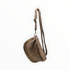 Sac Banane Cuir Suède Clouté Dion LOUISA LEE - Sacs - LOUISA LEE